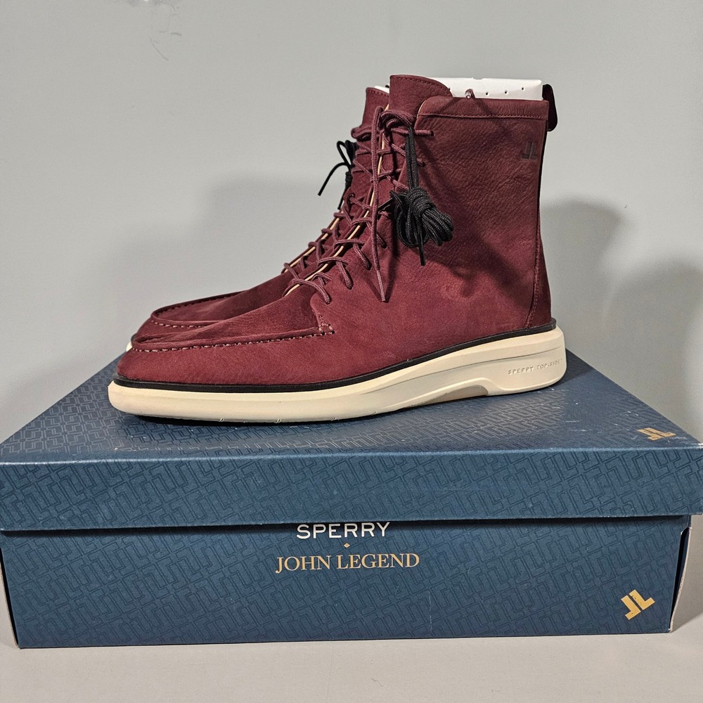 Sperry Legend Commodore Mens 13 Oxblood John Legend Leather Boots‎ STS23902